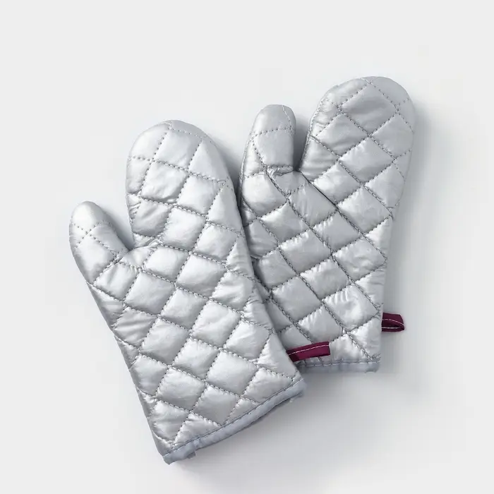 Набор прихваток Доляна &laquo;Профи&raquo;, 2 шт., 30&times;16&times;2 см, полиэстер, серый