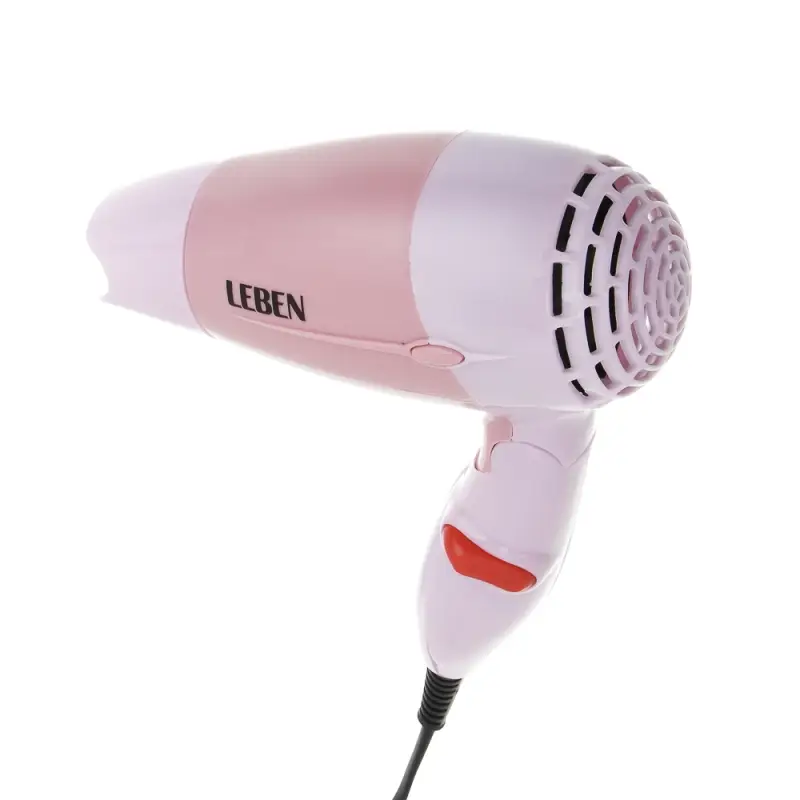 LEBEN Фен для волос дорожный 500Вт, 2 скорости