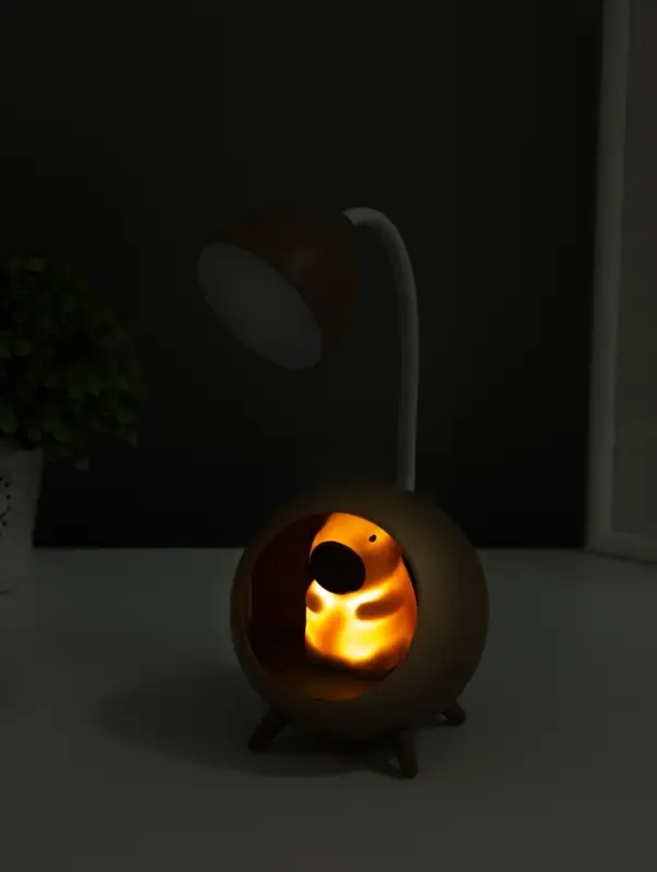 Ночник "Капибара в круглом кресле" LED 3Вт 5V USB АКБ 2 режима 8,5х8,5х25,5 см