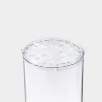 Ваза пластик настольная с крышкой "Альваро" 25х10 см, прозрачный
