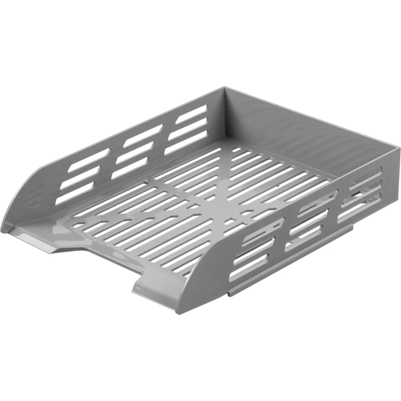 Лоток горизонтальный для бумаг Выбор есть сетчатый непрозрачный серый