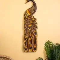 Панно настенное &laquo;Павлин&raquo;, 100 см, дерево албезия