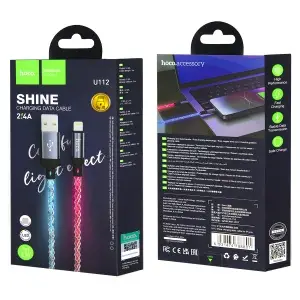 Кабель U112 USB на Lightning 1m 2.4A HOCO серый