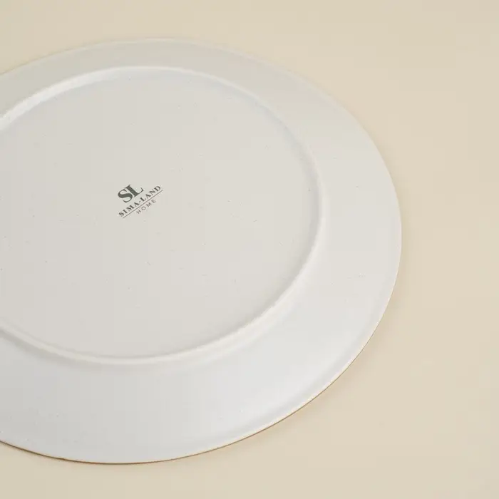 Тарелка SL Home &laquo;Волна в камне&raquo;, d=25.5 см, фарфор, белая