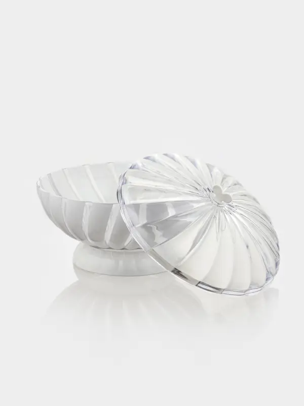 Ваза для фруктов и хлеба Альтернатива &laquo;Грация&raquo;, пластик, 1.5 л, h=14.5 см, d=21 см, белый