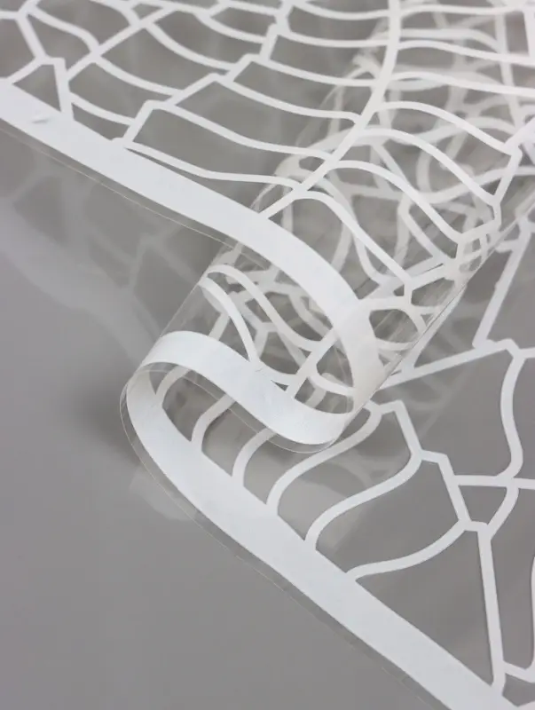 Пленка прозрачная с рисунком «Листья кайма» 0.7×8.2±5%м