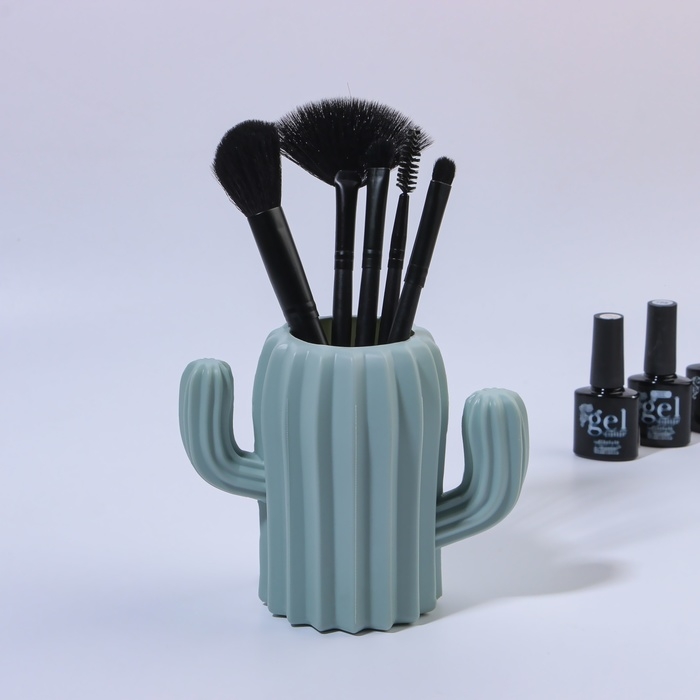 Органайзер - подставка для хранения маникюрных/косметических принадлежностей «Кактус», 11,5 × 13 × 7 см, цвет МИКС Органайзер - подставка для хранения маникюрных/косметических принадлежностей «Кактус», 11,5 × 13 × 7 см, цвет МИКС