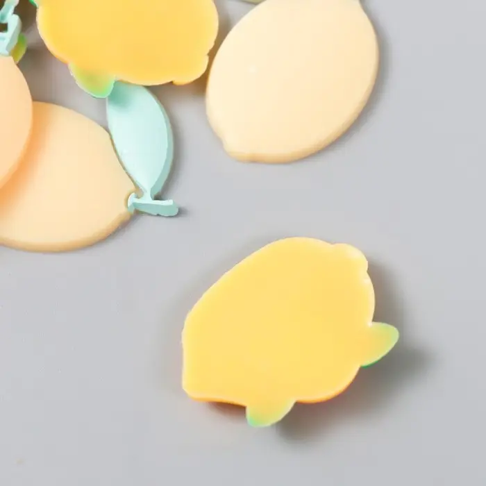 Декор для творчества резина Декор для творчества резина "Лимончики" набор 16 шт 2,3х3 см