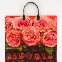 Пакет подарочный &laquo;Сладкий аромат&raquo;, полиэтиленовый с пластиковой ручкой, 37&times;34 см, 80 мкм