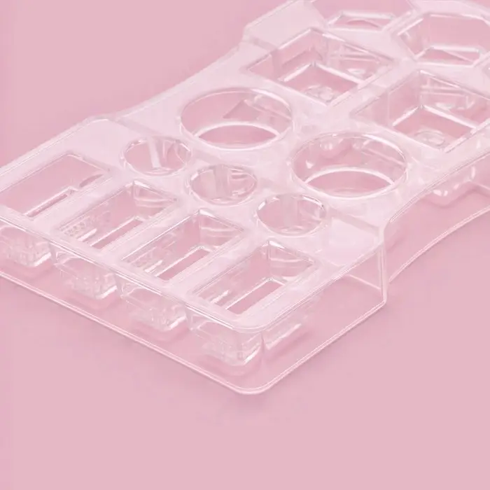 Форма для конфет и шоколада &laquo;Ассорти&raquo;, пластик, 14 ячеек, 20&times;12&times;2.5 см, прозрачная