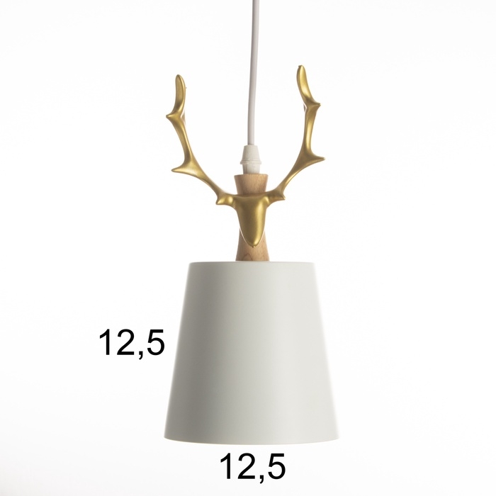 Светильник BayerLux "Олень" 1хE27 40Вт белый-золото 13х13х100 см