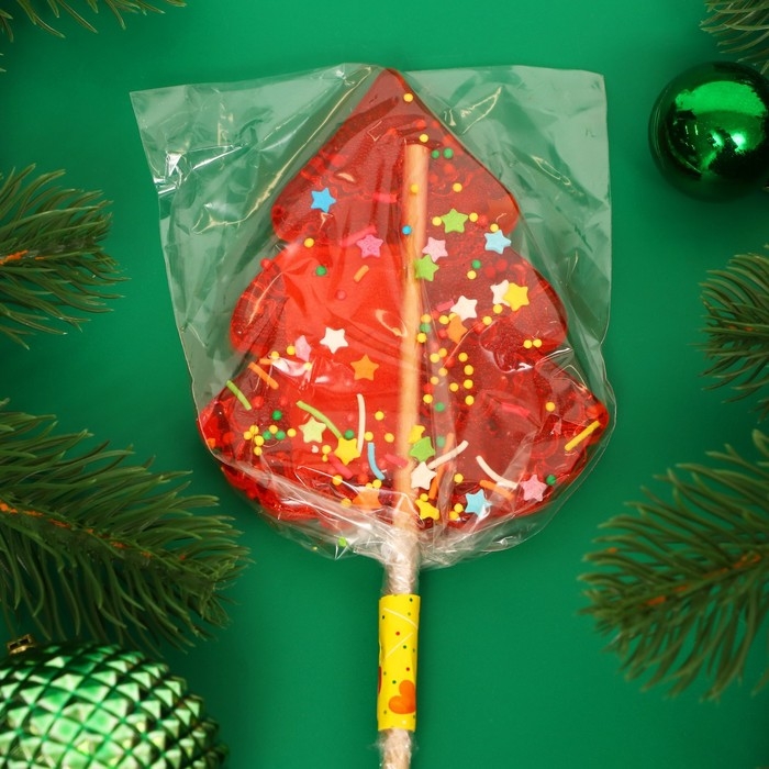 Карамель на палочке Карамель на палочке "Ёлочка Биг", красная, 55 г