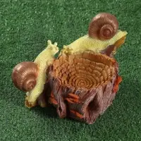 Садовая фигура - кормушка из полистоуна &laquo;Улитки&raquo;, 24&times;15&times;14 см