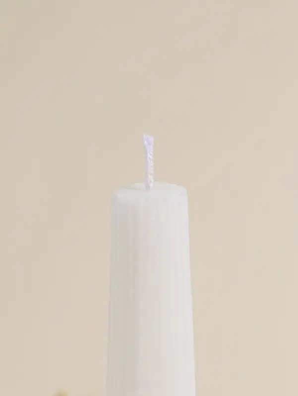 Набор свечей, 3.5х23 см, 2 шт "Башня" белый 4х9,5х25 см