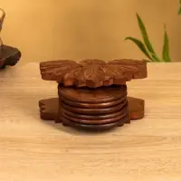 Подставка под горячее "Цветок" (набор 6 шт), 14х10х6 см, дерево шишам