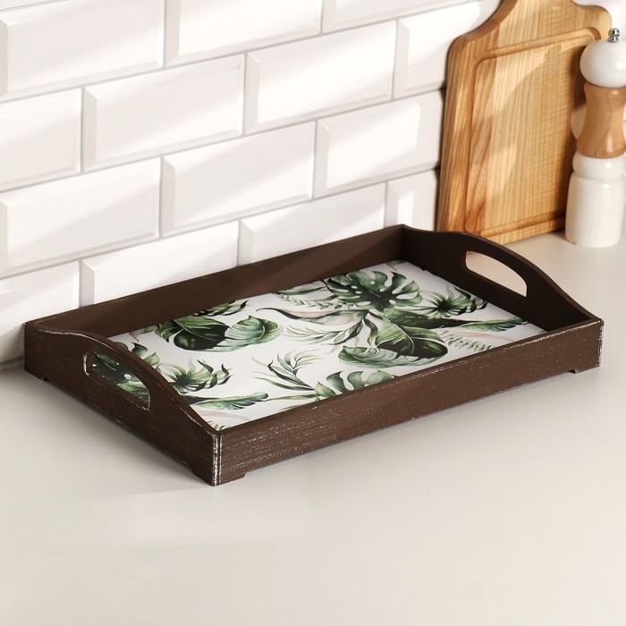 Поднос деревянный для завтрака Поднос деревянный для завтрака "Джунгли" 43х27,5х7 см