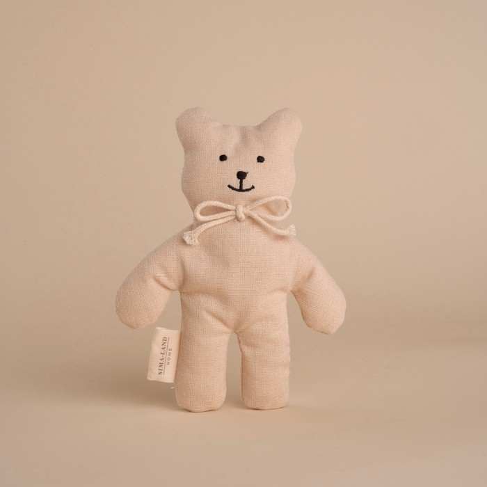 Мягкая игрушка &laquo;Мишка&raquo;, с бантиком, 17 см, цвет бежевый