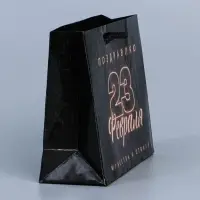 Пакет подарочный ламинированный, упаковка, &laquo;С 23 февраля&raquo;, S 12&times;15&times;5.5 см