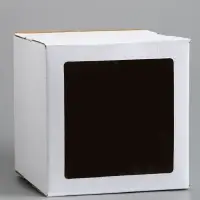 Коробка для торта, кондитерская, белая, с окном 30&times;30&times;30 см Набор 10 шт.