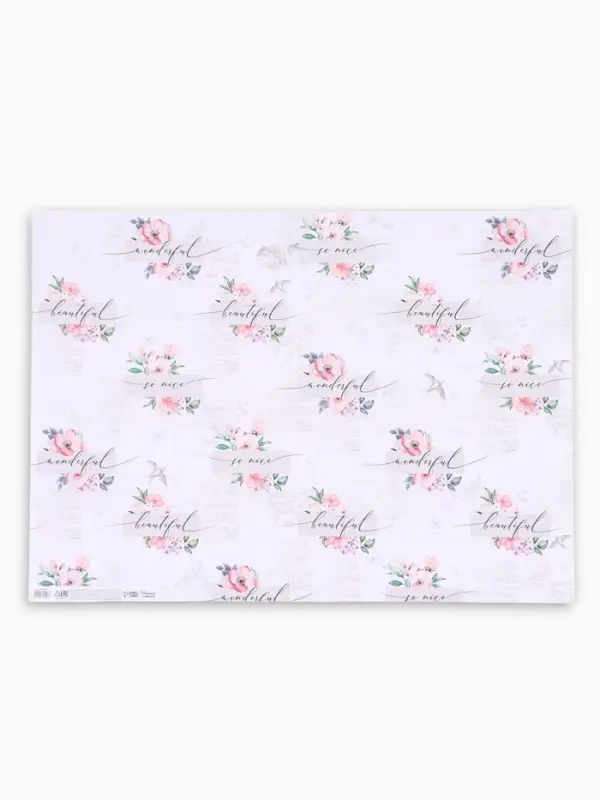 Бумага упаковочная крафт &laquo;Нежность&raquo;, 50&times;70 см