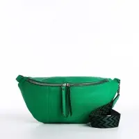 Сумка женская кросс-боди на молнии, 34&times;11&times;17 см, зелёная
