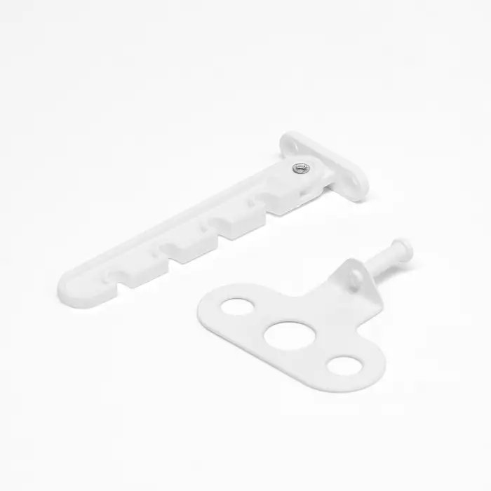 Ограничитель открывания окна ТУНДРА, 4-х позиционный, ПВХ, гребенка, белый