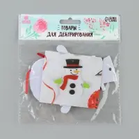 Ёлочная игрушка из фетра &laquo;Снеговичок в красном шарфике&raquo;, своими руками