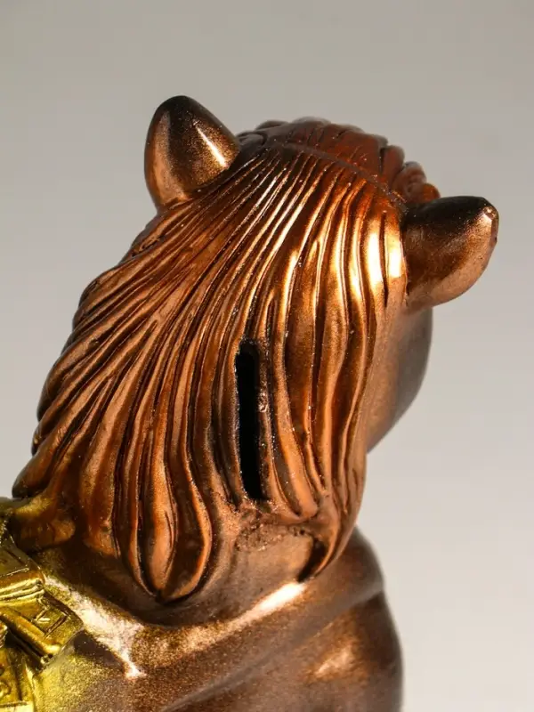 Копилка "Конь с деньгами" 21 см, бронзовый