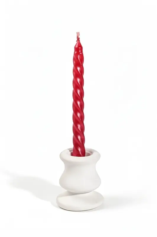 Свечи витые, 1.5&times;15 см, 3 шт., рубиновые