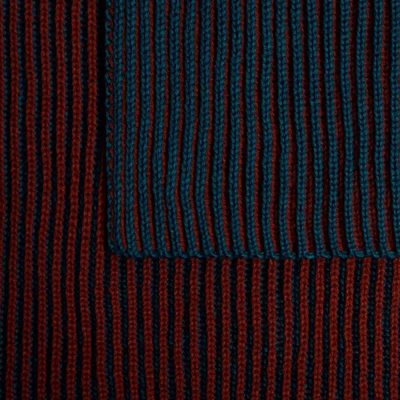 Шарф Nobilis, бирюзовый с терракотовым