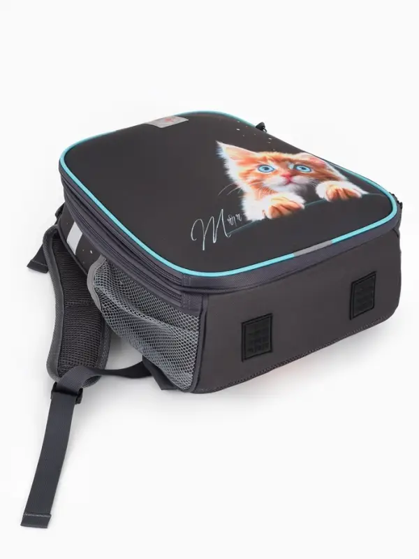 Рюкзак школьный для девочки &laquo;Рыжик&raquo;, Stavia, эргономичная спинка, 30&times;16&times;38 см, серый