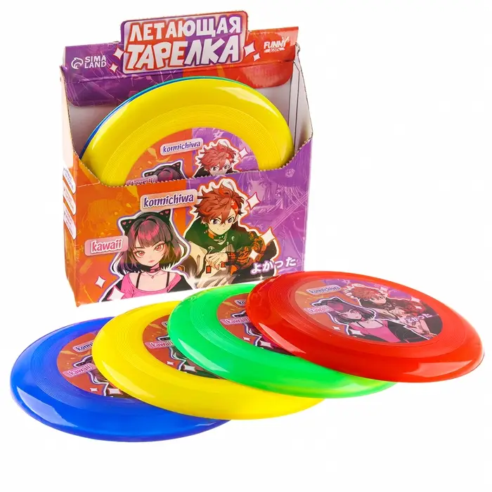 Фрисби, летающая тарелка «Аниме», 18 см, в шоубоксе, МИКС