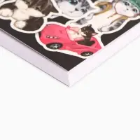 Записная книжка А6, 100 листов, в клетку &laquo;Мемные коты&raquo;