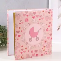 Фотоальбом 50 магнитных листов 23X28см, "Малыш в розовой шапочке", пер-т 3-кольца