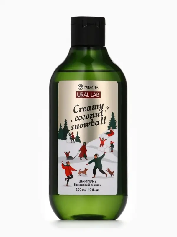Шампунь для волос Creamy coconut snowball, 300 мл, аромат: кокосовый снежок, Ural Lab Winter Melody