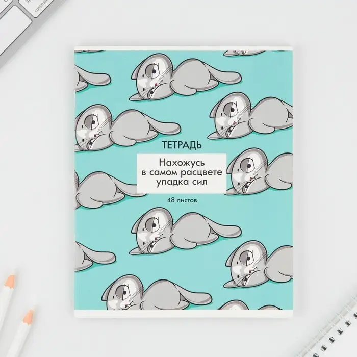 Тетрадь в клетку, 48 л., А5, на скрепке, блок №1 «Котики приколы» МИКС Тетрадь в клетку, 48 л., А5, на скрепке, блок №1 «Котики приколы» МИКС