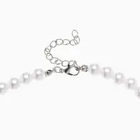 Колье &laquo;Жемчуг. Бантик&raquo;, L=32 см, белое в серебре