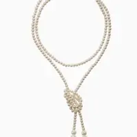 Бусы &laquo;Жемчуг&raquo;, узел, шар №2.6.8.10, цвет молочный, 60 см