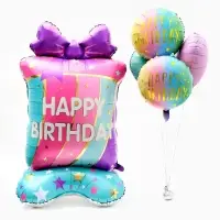 Воздушные шары фольгированны "Happy birthday", набор 5 штук