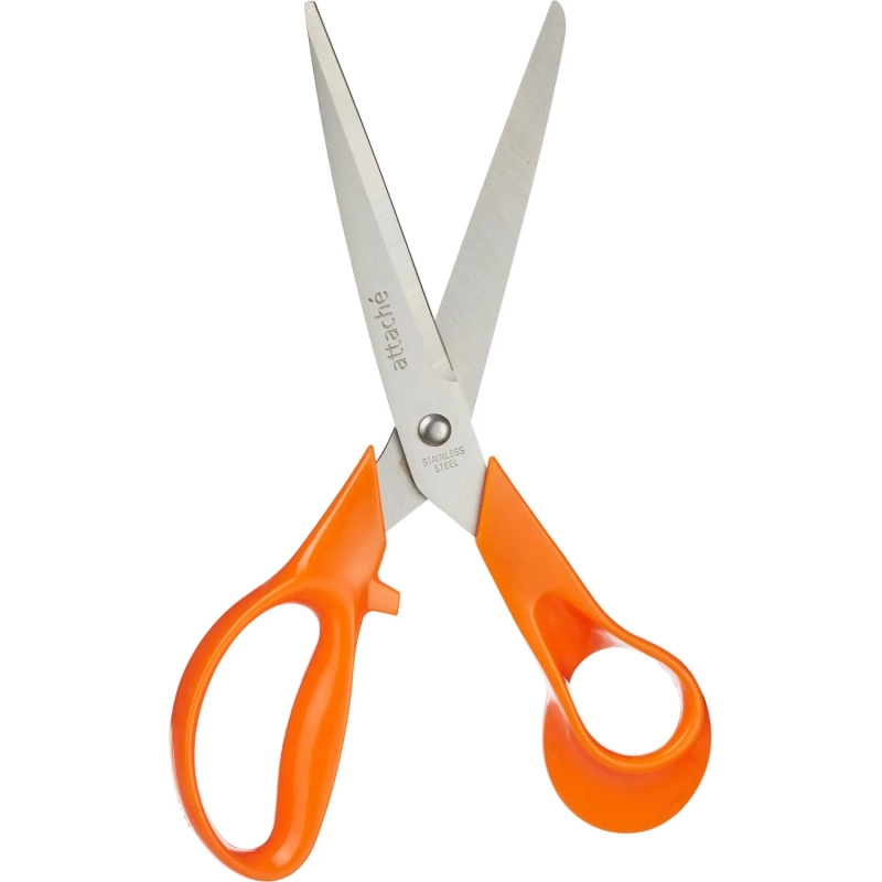 Ножницы 203 мм с пластиковыми оранжевыми эллиптическими ручками