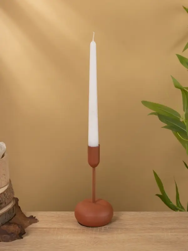 Подсвечник на 1 свечу текстурный  Подсвечник на 1 свечу текстурный "Терракота" 8х8х15,5 см