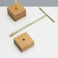 Подставка под серьги QF, Т-образная, набор 3 шт., 16, 13.5, 11.5 см, цвет золото