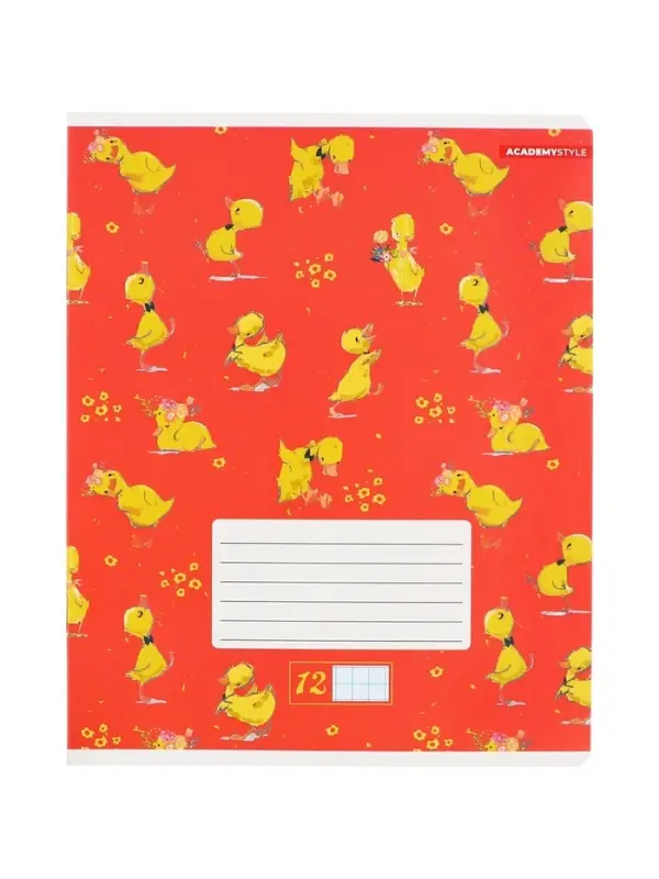 Тетрадь 12л кл Забавные утята, обл карт, МИКС