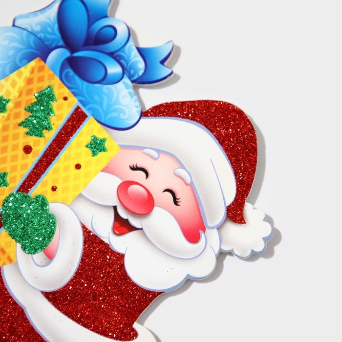 Декоративное украшение (подставка)  Декоративное украшение (подставка) "Дед мороз с подарком" 9х14,5 см