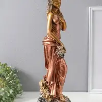 Фигура гипс &laquo;Девушка с виноградом&raquo;, бронза с золотом, 50&times;20&times;20 см
