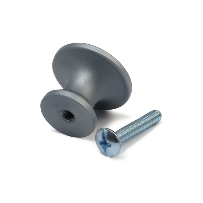 Ручка кнопка CAPPIO RK148, d=24 мм, цвет графит Ручка кнопка CAPPIO RK148, d=24 мм, цвет графит