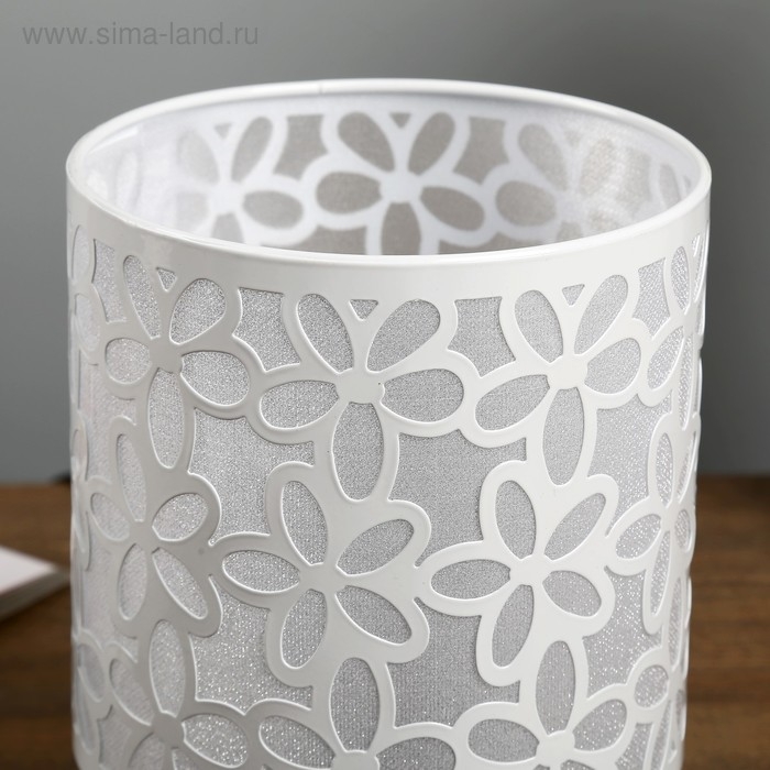 Лампа настольная "Цветы" 1xE27 40Вт белый 14,5х14,5х19,5 см RISALUX