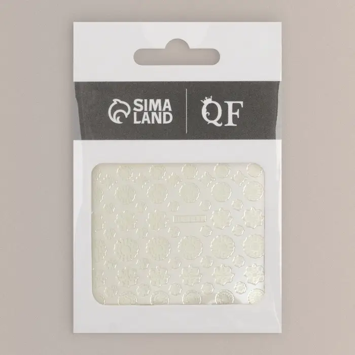 Наклейки для ногтей «Узоры», белые