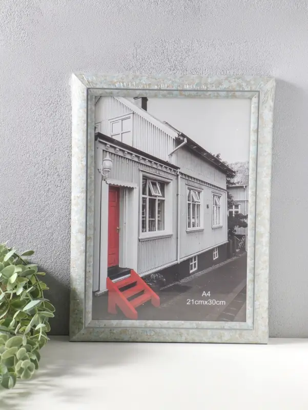 Фоторамка пластик формат А4 "Марокканская мозаика" оттенки голубого 35,7х27х2 см