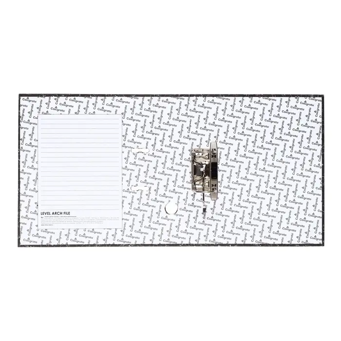 Папка-регистратор 75 мм, А4, эконом мрамор, черная, МИКС